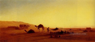  orientalista Pintura - Un campamento árabe1 El orientalista árabe Charles Theodore Frere